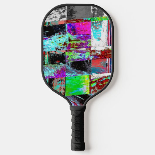 Pickleball Paddle – Abstract Grid ピックルボールラケット (正面)