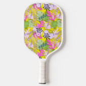 Pickleball Paddle : Abstract Leaves (白/黄) ピックルボールラケット (裏面)