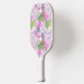 Pickleball Paddle : Abstract Leaves (白/黄) ピックルボールラケット (左)