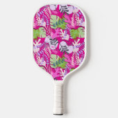 Pickleball Paddle : Abstract Leaves (blue/fuchsia) ピックルボールラケット (裏面)