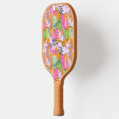 Pickleball Paddle : Abstract Leaves (orange/yelow) ピックルボールラケット (左)