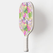 Pickleball Paddle : Abstract Leaves (yellow/blue) ピックルボールラケット (左)