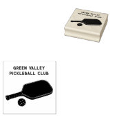 Pickleball Paddle and Ball with Custom Text ラバースタンプ (押印)