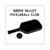 Pickleball Paddle and Ball with Custom Text ラバースタンプ (インプリント)