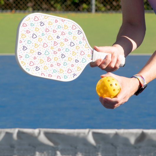 Pickleball Paddle Colorful Hearts  ピックルボールラケット (インサイチュ)