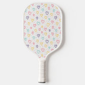 Pickleball Paddle Colorful Hearts  ピックルボールラケット (裏面)