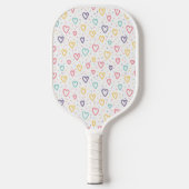 Pickleball Paddle Colorful Hearts  ピックルボールラケット (正面)
