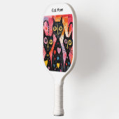 Pickleball Paddle Colorful Hearts Cats Dogs ピックルボールラケット (左)