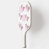 Pickleball Paddle Cute Pink Hearts  ピックルボールラケット (左)