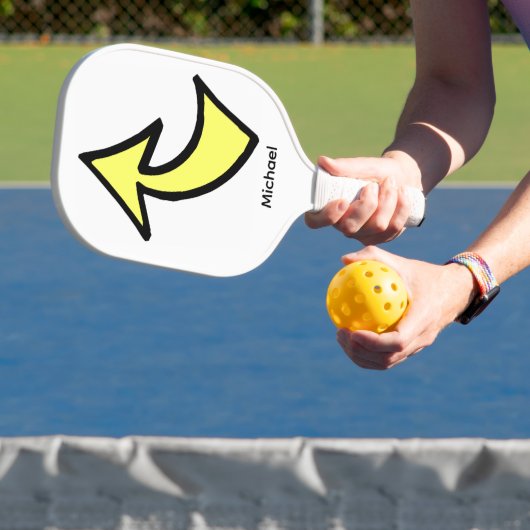 Pickleball Paddle Cute Yellow Arrow ピックルボールラケット (インサイチュ)