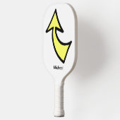 Pickleball Paddle Cute Yellow Arrow ピックルボールラケット (左)