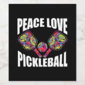 Pickleball Paddle Design ワインラベル (シングルラベル)