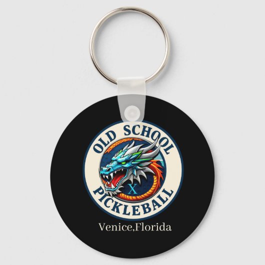 Pickleball Paddle -Dragon X Old School Pickleball  キーホルダー (裏面)