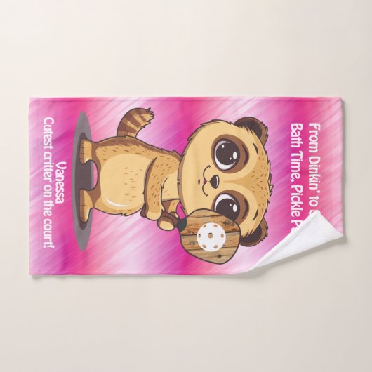 [pickleball] Paddle Me Pink! ハンドタオル (ハンドタオル)