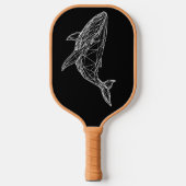 Pickleball Paddle Modern Geometric Whale ピックルボールラケット (正面)