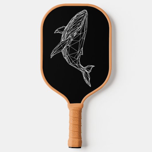Pickleball Paddle Modern Geometric Whale ピックルボールラケット (裏面)