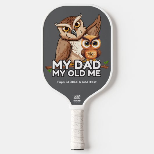 Pickleball Paddle : My Dad My Old Me (grey) ピックルボールラケット (正面)