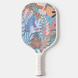 Pickleball Paddle : Organic Leaves (blue/yellow) ピックルボールラケット