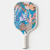 Pickleball Paddle : Organic Leaves (green/blue) ピックルボールラケット (裏面)