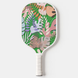 Pickleball Paddle : Organic Leaves (green/blue) ピックルボールラケット