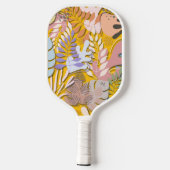 Pickleball Paddle : Organic Leaves (green/yellow) ピックルボールラケット (裏面)