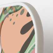 Pickleball Paddle : Organic Leaves (green/yellow) ピックルボールラケット (左詳細)