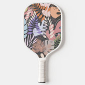 Pickleball Paddle : Organic Leaves (purple/grey) ピックルボールラケット (裏面)