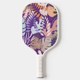 Pickleball Paddle : Organic Leaves (purple/grey) ピックルボールラケット