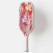 Pickleball Paddle : Organic Leaves (red/black) ピックルボールラケット (左)