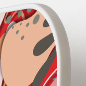 Pickleball Paddle : Organic Leaves (red/black) ピックルボールラケット (左詳細)