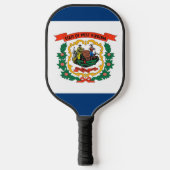 Pickleball Paddle, West Virginia flag ピックルボールラケット (正面)