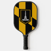 Pickleball Paddle with flag of Baltimore, USA ピックルボールラケット (正面)