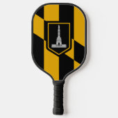 Pickleball Paddle with flag of Baltimore, USA ピックルボールラケット (裏面)
