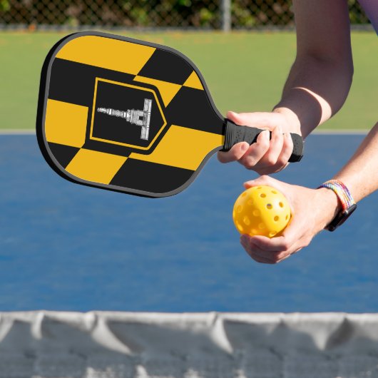 Pickleball Paddle with flag of Baltimore, USA ピックルボールラケット (インサイチュ)
