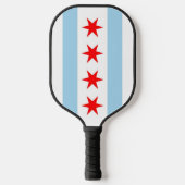 Pickleball Paddle with flag of Chicago, USA ピックルボールラケット (正面)