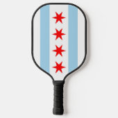 Pickleball Paddle with flag of Chicago, USA ピックルボールラケット (裏面)
