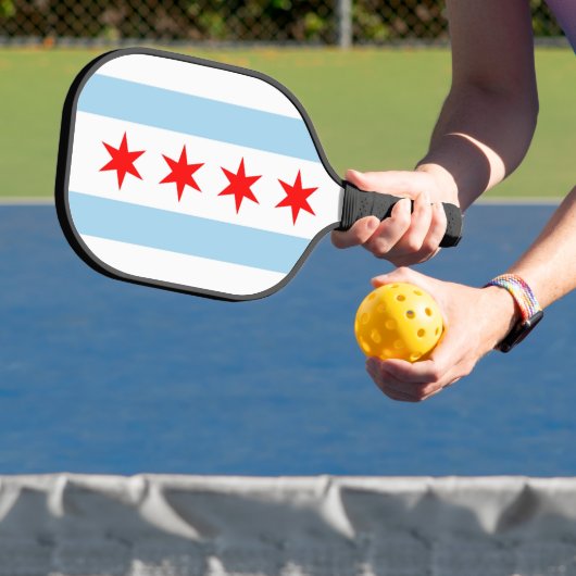 Pickleball Paddle with flag of Chicago, USA ピックルボールラケット (インサイチュ)