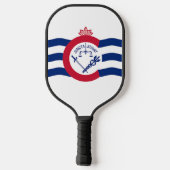 Pickleball Paddle with flag of Cincinnati, USA ピックルボールラケット (裏面)