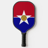 Pickleball Paddle with flag of Dallas, USA ピックルボールラケット (裏面)