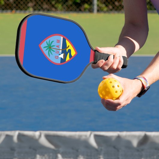 Pickleball Paddle with flag of Guam, USA ピックルボールラケット (インサイチュ)