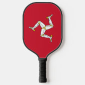 Pickleball Paddle with flag of Isle of Man ピックルボールラケット (正面)