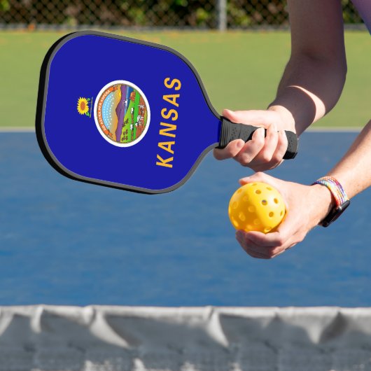 Pickleball Paddle with flag of Kansas, USA ピックルボールラケット (インサイチュ)