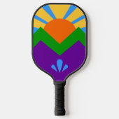 Pickleball Paddle with flag of Manitou Springs ピックルボールラケット (正面)