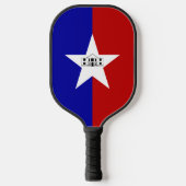 Pickleball Paddle with flag of San Antonio, USA ピックルボールラケット (正面)