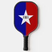 Pickleball Paddle with flag of San Antonio, USA ピックルボールラケット (裏面)
