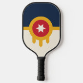 Pickleball Paddle with flag of Tulsa City, USA ピックルボールラケット (裏面)