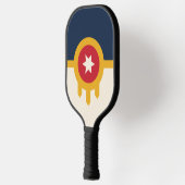 Pickleball Paddle with flag of Tulsa City, USA ピックルボールラケット (左)