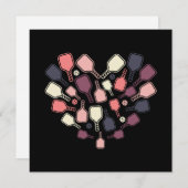  Pickleball Paddles Heart サンキューカード (正面/裏面)