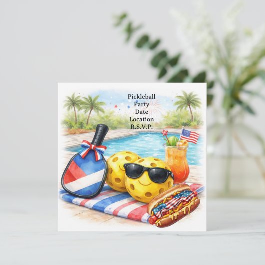 Pickleball Party 4th July Independence Day  招待状 (スタンド正面)
