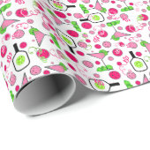 Pickleball Party Celebration Cosmo Cocktail White ラッピングペーパー (ロールコーナー)